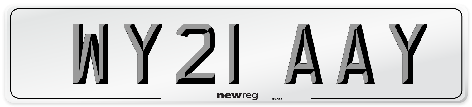 WY21 AAY Number Plate from New Reg
